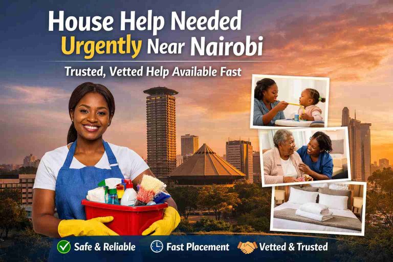House Help Needed Urgently Near Nairobi – Trusted, Vetted Help Available Fast